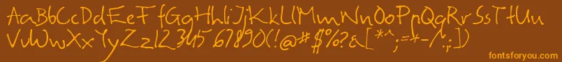 Agatrg Font – Orange Fonts on Brown Background