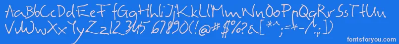 Agatrg Font – Pink Fonts on Blue Background