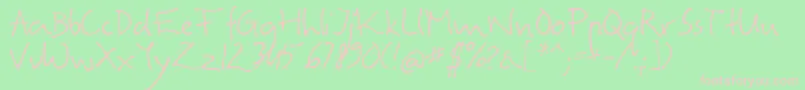 Agatrg Font – Pink Fonts on Green Background