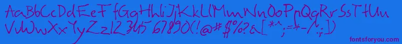 Agatrg Font – Purple Fonts on Blue Background