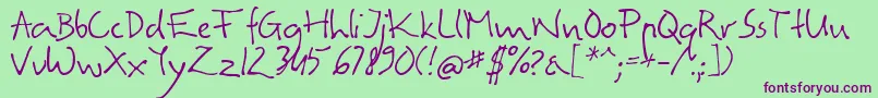 Agatrg Font – Purple Fonts on Green Background