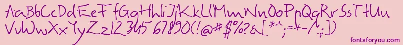 Agatrg Font – Purple Fonts on Pink Background