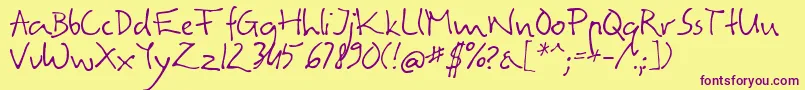 Agatrg Font – Purple Fonts on Yellow Background