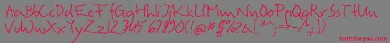 Czcionka Agatrg – czerwone czcionki na szarym tle