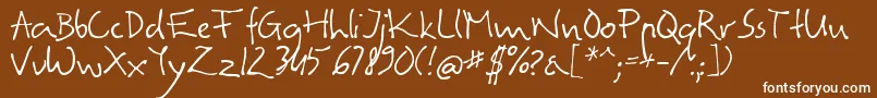 Agatrg Font – White Fonts on Brown Background