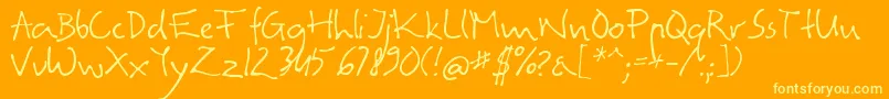 Agatrg Font – Yellow Fonts on Orange Background