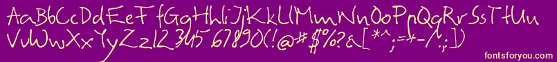 Agatrg Font – Yellow Fonts on Purple Background