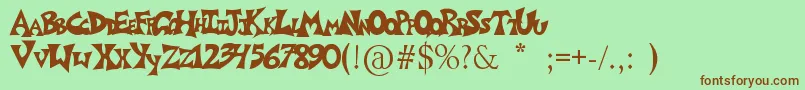 Graffiposter Font – Brown Fonts on Green Background