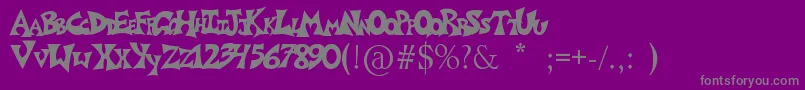 Fonte Graffiposter – fontes cinzas em um fundo violeta