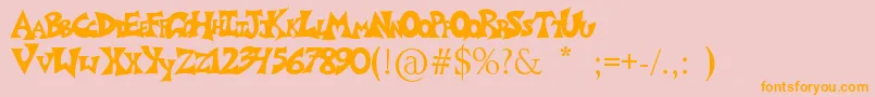 Graffiposter Font – Orange Fonts on Pink Background