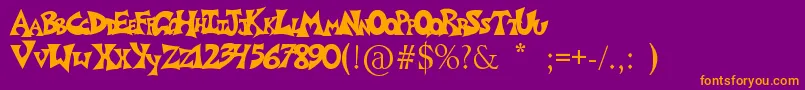 Graffiposter Font – Orange Fonts on Purple Background