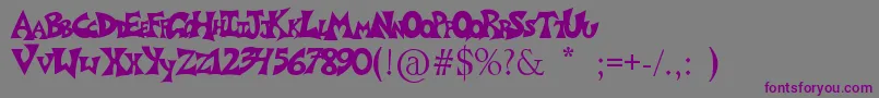 Graffiposter Font – Purple Fonts on Gray Background