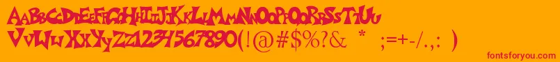 Graffiposter Font – Red Fonts on Orange Background