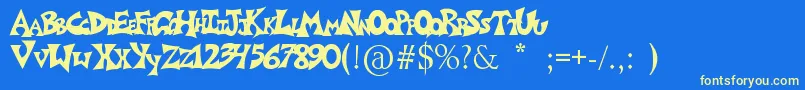 Graffiposter Font – Yellow Fonts on Blue Background