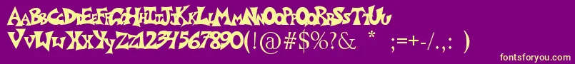 Graffiposter Font – Yellow Fonts on Purple Background