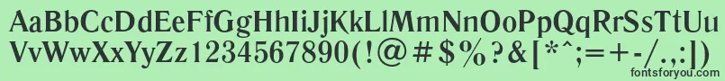 LiteraturnayaBold Font – Black Fonts on Green Background