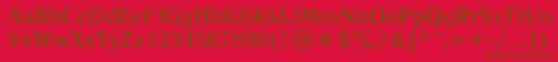 LiteraturnayaBold Font – Brown Fonts on Red Background