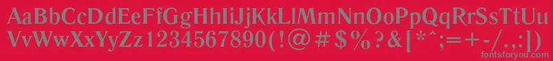 LiteraturnayaBold-Schriftart – Graue Schriften auf rotem Hintergrund