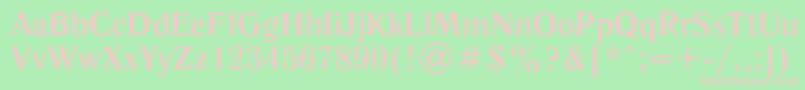 LiteraturnayaBold Font – Pink Fonts on Green Background