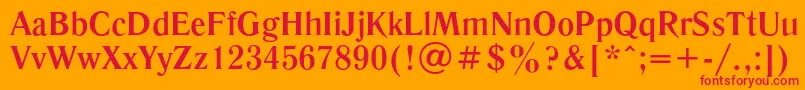LiteraturnayaBold Font – Red Fonts on Orange Background