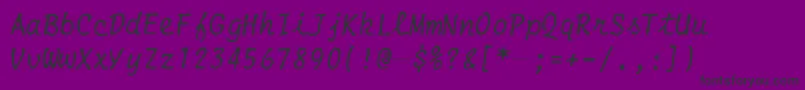 SmithCoronaEc1100Script Font – Black Fonts on Purple Background
