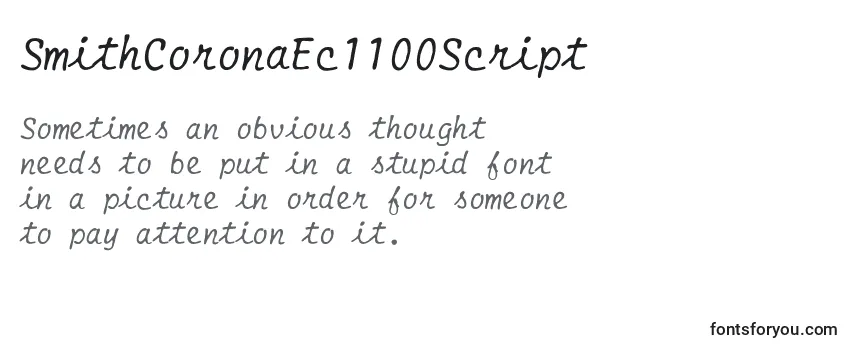 SmithCoronaEc1100Script フォントのレビュー