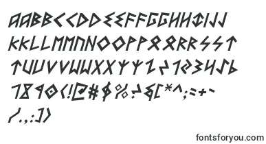HeorotItalic font – geometric Fonts