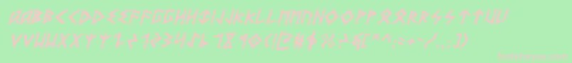 HeorotItalic Font – Pink Fonts on Green Background