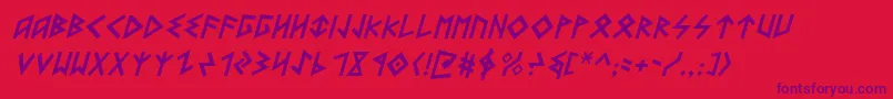 HeorotItalic Font – Purple Fonts on Red Background