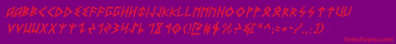 HeorotItalic Font – Red Fonts on Purple Background