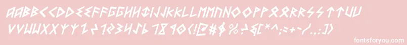 HeorotItalic Font – White Fonts on Pink Background