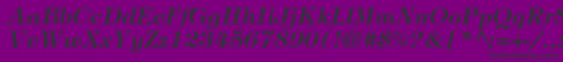 TiffanystdDemiitalic-fontti – mustat fontit violetilla taustalla