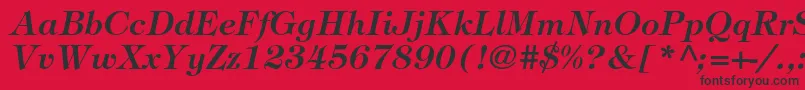 TiffanystdDemiitalic Font – Black Fonts on Red Background