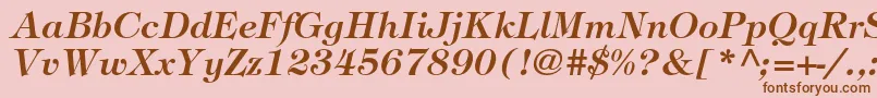 TiffanystdDemiitalic Font – Brown Fonts on Pink Background