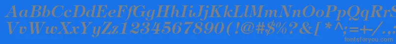 Czcionka TiffanystdDemiitalic – szare czcionki na niebieskim tle