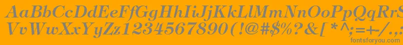 Police TiffanystdDemiitalic – polices grises sur fond orange