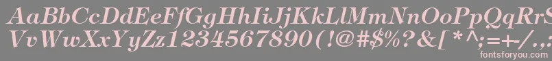fuente TiffanystdDemiitalic – Fuentes Rosadas Sobre Fondo Gris