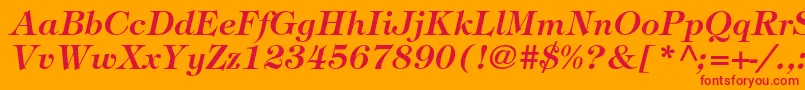 TiffanystdDemiitalic Font – Red Fonts on Orange Background