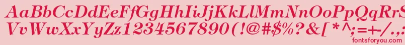 TiffanystdDemiitalic Font – Red Fonts on Pink Background