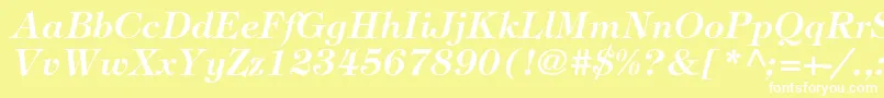 TiffanystdDemiitalic Font – White Fonts on Yellow Background