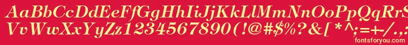 TiffanystdDemiitalic Font – Yellow Fonts on Red Background