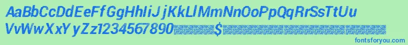 Piratedisco Font – Blue Fonts on Green Background