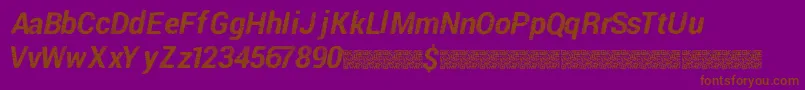 Piratedisco-Schriftart – Braune Schriften auf violettem Hintergrund