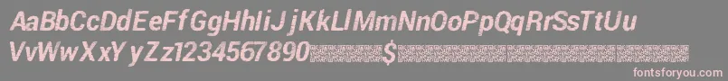 Piratedisco-Schriftart – Rosa Schriften auf grauem Hintergrund