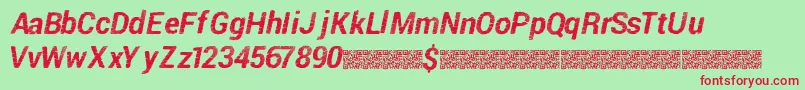 Piratedisco Font – Red Fonts on Green Background