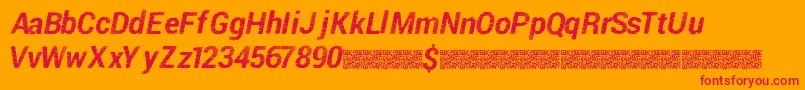 Piratedisco Font – Red Fonts on Orange Background