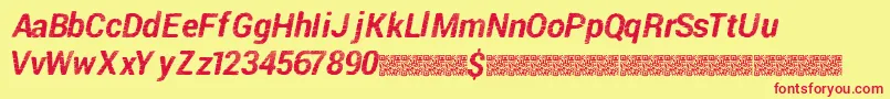 Piratedisco Font – Red Fonts on Yellow Background