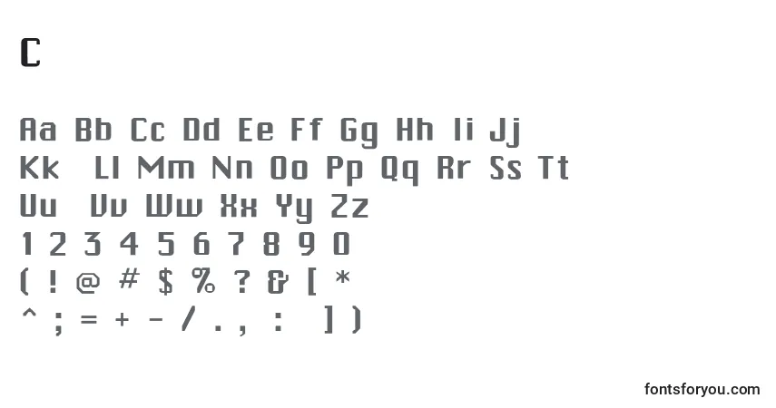 Czcionka ChitownLight – alfabet, cyfry, specjalne znaki