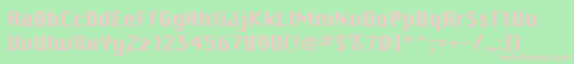 ChitownLight Font – Pink Fonts on Green Background