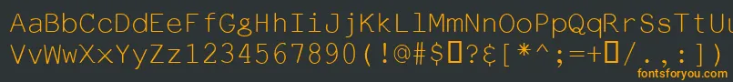 Шрифт Emlatin6 – оранжевые шрифты на чёрном фоне